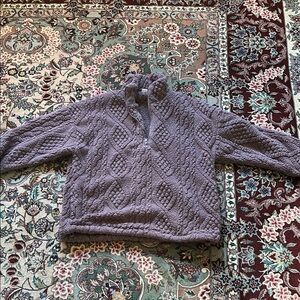 Gilly Hicks Cozy Purple Quarterzip Sweater
